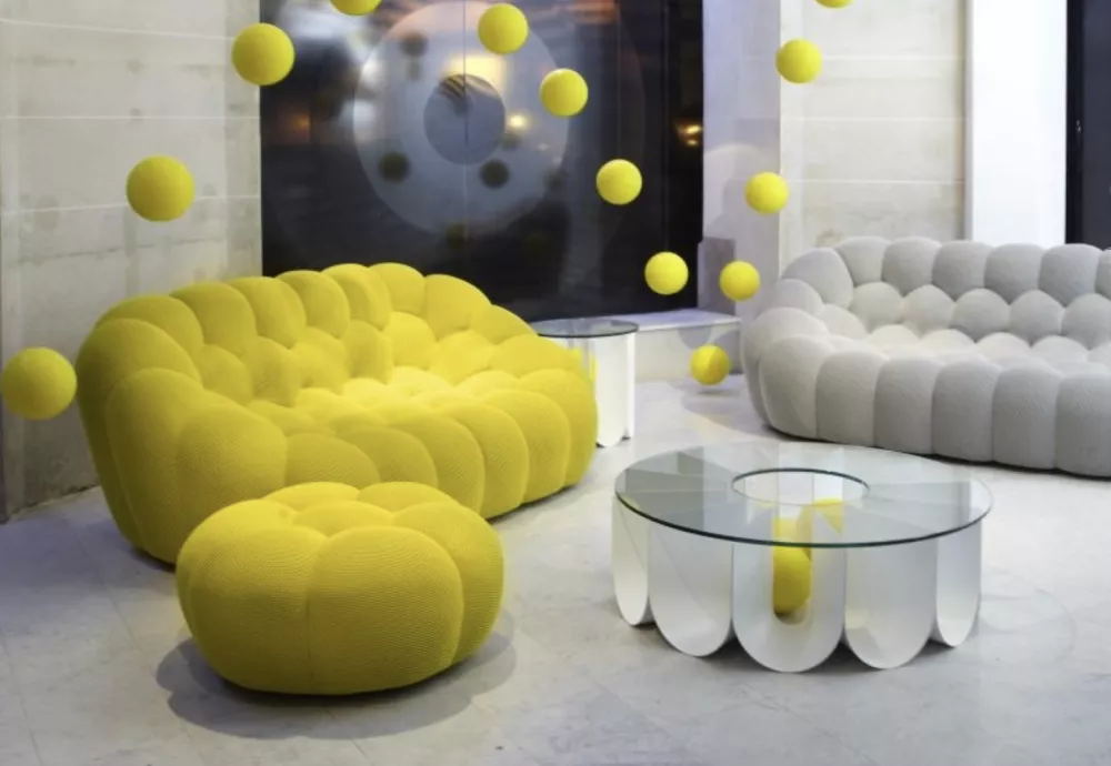 bubble curved 3 4 seat sofa