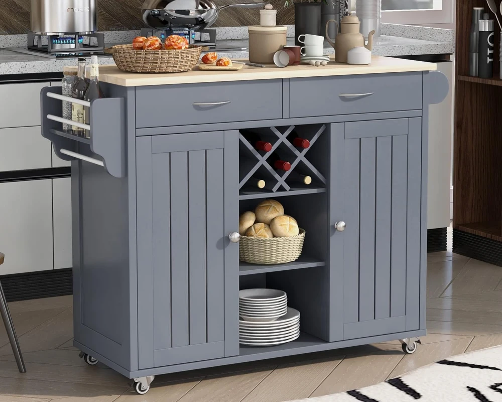 small kitchen island with wheels